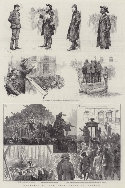 Versammlungen der Arbeitslosen in London von William Douglas Almond