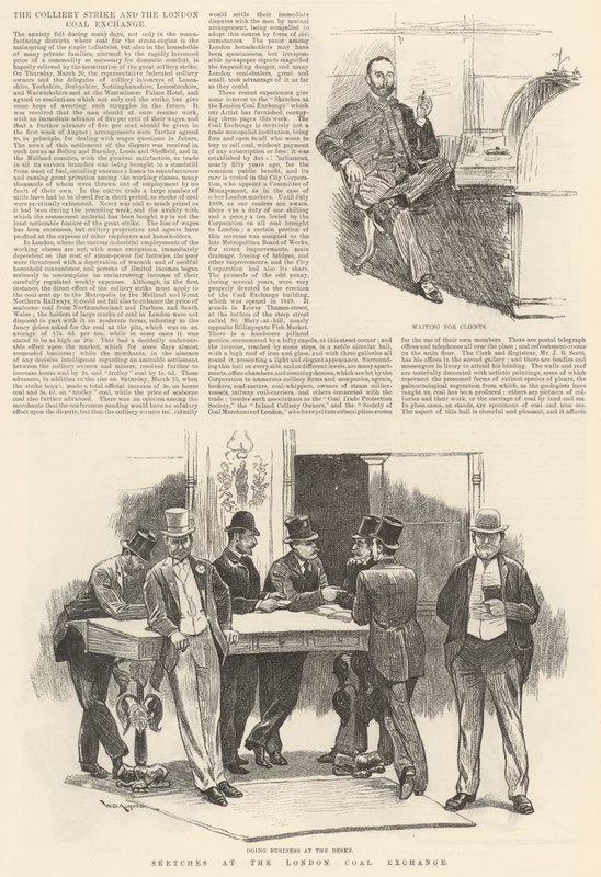 Skizzen an der Londoner Kohlenbörse von William Douglas Almond