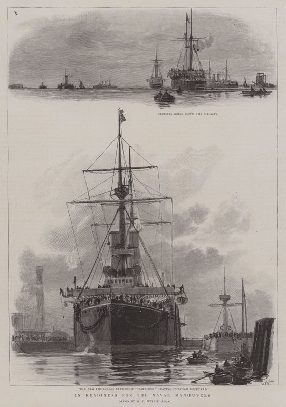 Bereit für die Marine-Manöver von William Lionel Wyllie