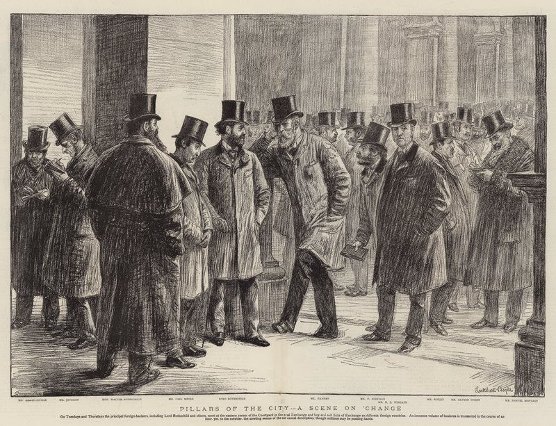 Säulen der Stadt, eine Szene an der Börse von William Lockhart Bogle
