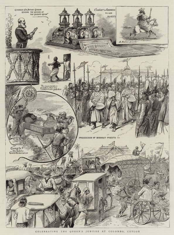 Feier des Jubiläums der Königin in Colombo, Ceylon von William Ralston