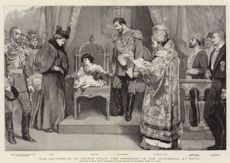 Die Bekehrung von Prinz Boris, die Zeremonie in der Kathedrale von Sofia von William Small