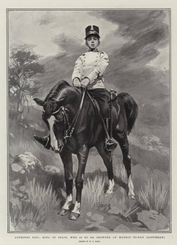 Alphonso XIII, König von Spanien, der heute (Samstag) in Madrid gekrönt wird von William T. Maud