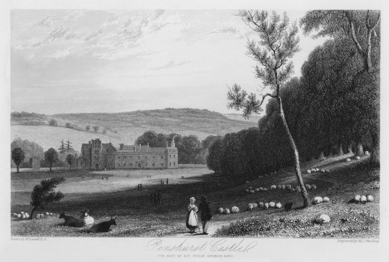 Penshurst Castle, der Sitz von Sir Philip Sydney von William (after) Daniell