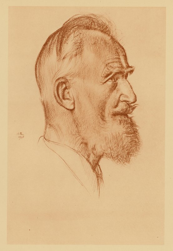 Porträt von George Bernard Shaw von William (after) Rothenstein