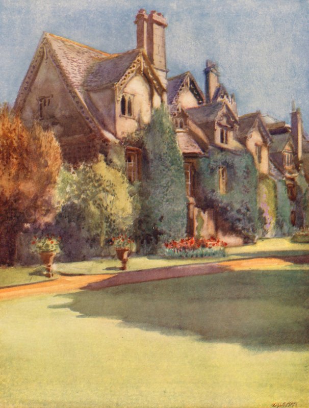 Die "mansiones" im Worcester College; ein Relikt der Halle der Benediktinermönche von William Ainsworth Wildman