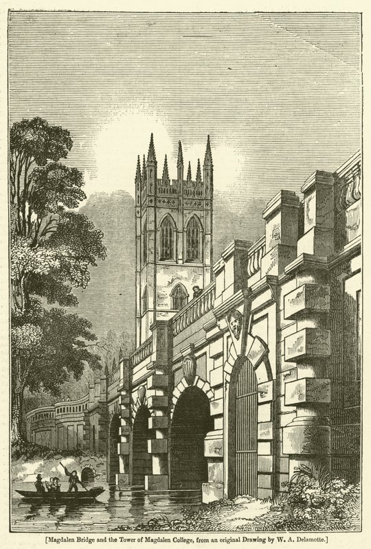Magdalen-Brücke und der Turm des Magdalen College von William Alfred Delamotte