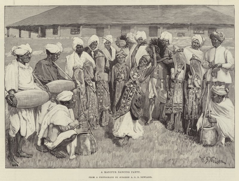 Eine Manipur-Tanzgruppe von William Barnes Wollen