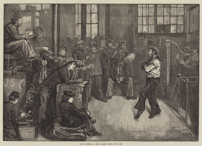 Nach dem Abendessen im Seemannsheim, East End von William Bazett Murray