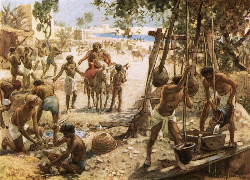 Israeliten machen Ziegel in Ägypten von William Brassey Hole