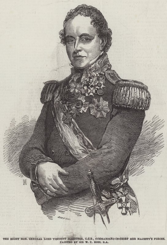 Der hoch ehrenwerte General Lord Viscount Hardinge, GCB, Oberbefehlshaber der Streitkräfte Ihrer Majestät von William Charles Ross