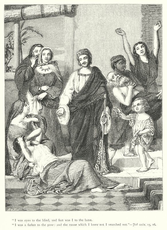 Die wohlhabenden Tage von Hiob (Stich) von William Charles Thomas (after) Dobson