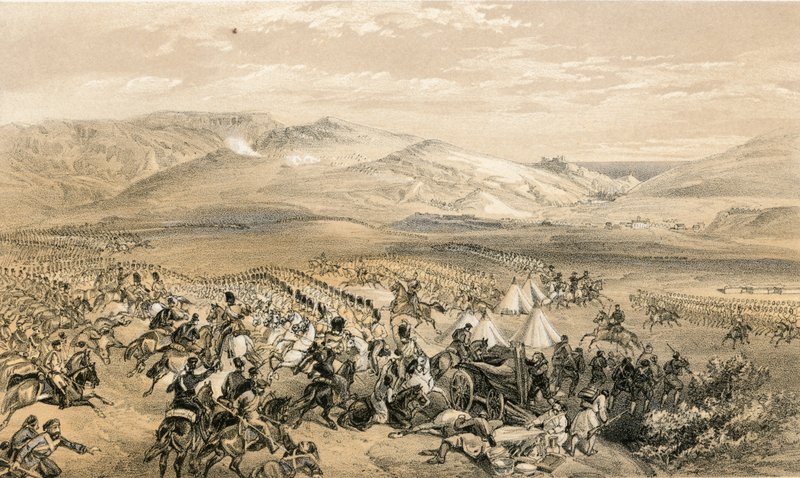 Angriff der schweren Kavalleriebrigade, 25. Oktober 1854 von William Crimea Simpson