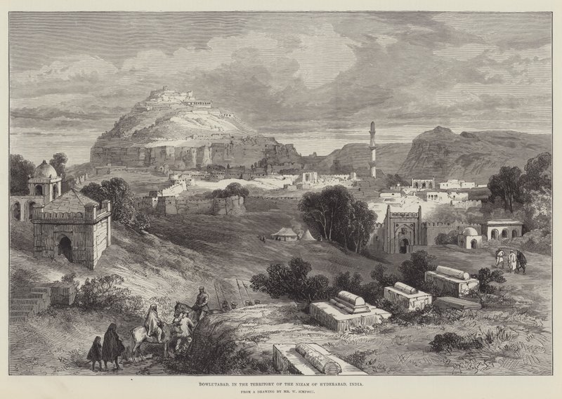 Dowlutabad, im Territorium des Nizam von Hyderabad, Indien von William Crimea Simpson