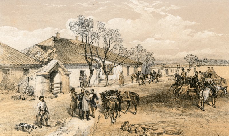 Hauptquartier von Lord Raglan in Khutor-Karagatch von William Crimea Simpson