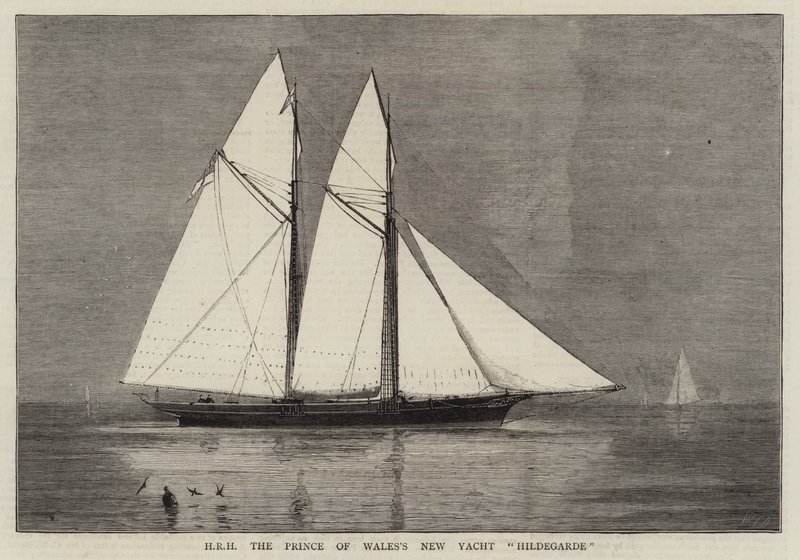 Die neue Yacht Hildegarde von HRH dem Prinzen von Wales von William Edward Atkins