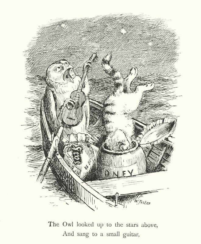 Die Eule und die Pussycat (Gravur) von William Foster