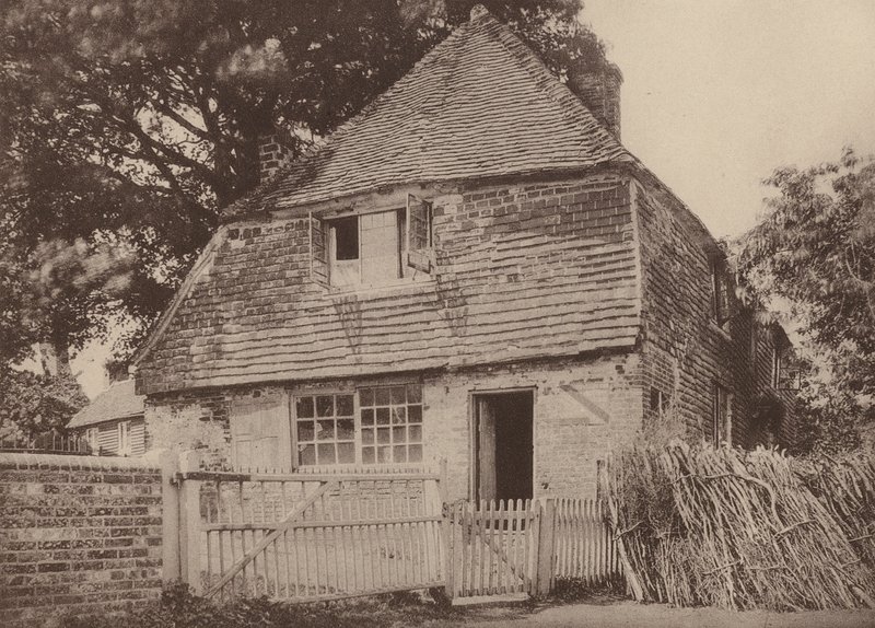 Cottage an der Ecke des Kirchhofs, Hellingley, Sussex von William Galsworthy Davie