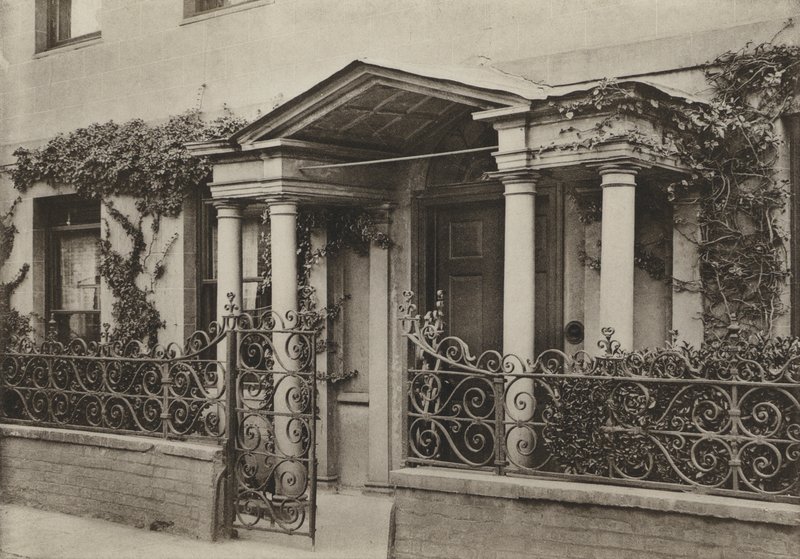 Tür, Arkadenvorbau in Wimborne, Dorset von William Galsworthy Davie