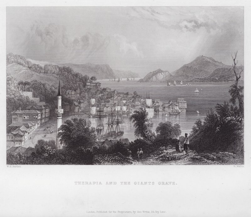 Therapia und das Grab des Riesen (Gravur) von William H. Bartlett