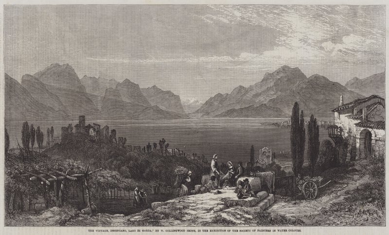 Die Weinlese, Desenzano, Gardasee von William Harding Collingwood Smith