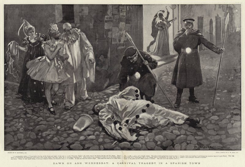 Morgendämmerung am Aschermittwoch, eine Karnevalstragödie in einer spanischen Stadt von William Hatherell