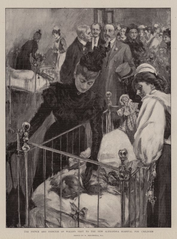 Der Besuch des Prinzen und der Prinzessin von Wales im neuen Alexandra-Kinderkrankenhaus von William Hatherell