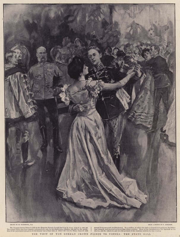 Der Besuch des deutschen Kronprinzen in Wien, der Staatsball von William Hatherell