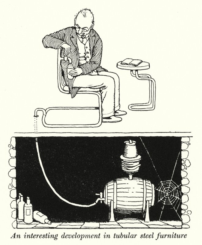 Eine interessante Entwicklung in der Rohrmöbelherstellung von William Heath Robinson