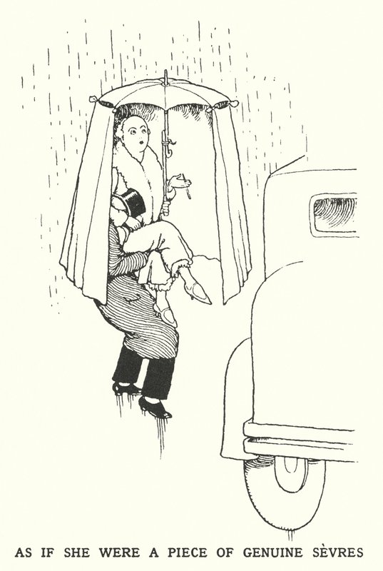Als ob sie ein echtes Sèvres-Stück wäre (Lithografie) von William Heath Robinson
