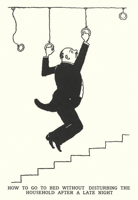Wie man ins Bett geht, ohne den Haushalt nach einer späten Nacht zu stören von William Heath Robinson