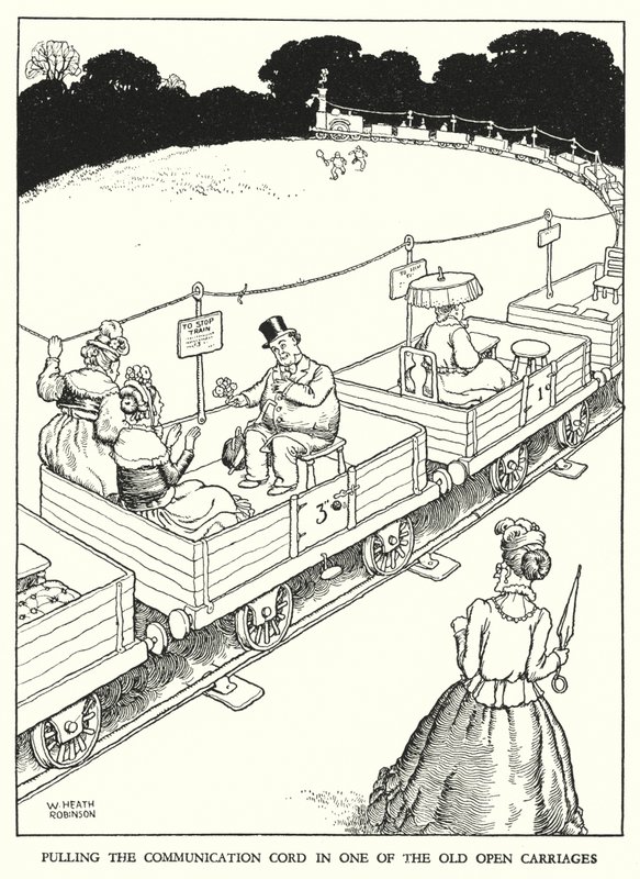 Illustration für Railway Ribaldry von W Heath Robinson von William Heath Robinson