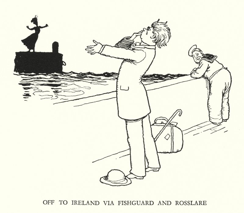 Illustration für Railway Ribaldry von W Heath Robinson (Lithographie) von William Heath Robinson