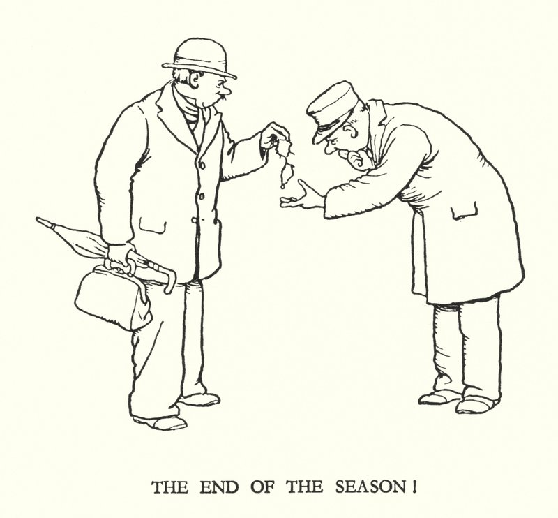 Illustration für Railway Ribaldry von W Heath Robinson von William Heath Robinson
