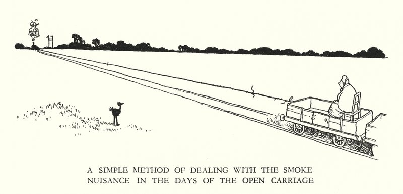 Illustration für Railway Ribaldry von W Heath Robinson von William Heath Robinson