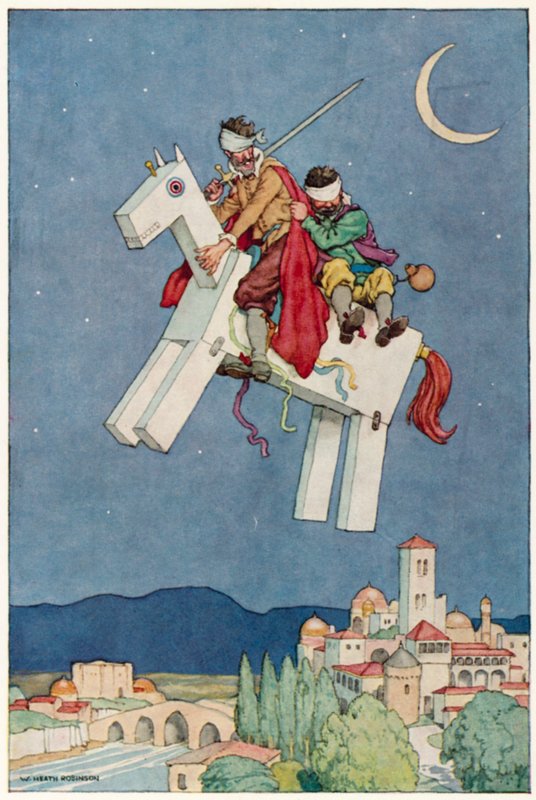 Illustration für Die Abenteuer des Don Quijote (Farblithografie) von William Heath Robinson