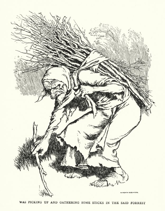 Sammelte einige Stöcke im besagten Wald von William Heath Robinson