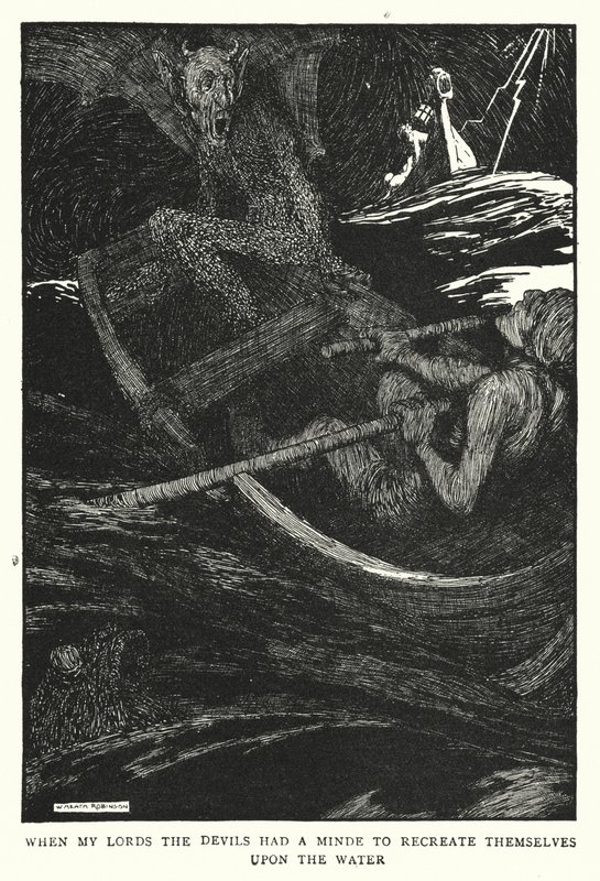 Als meine Herren die Teufel Lust hatten, sich auf dem Wasser zu vergnügen von William Heath Robinson