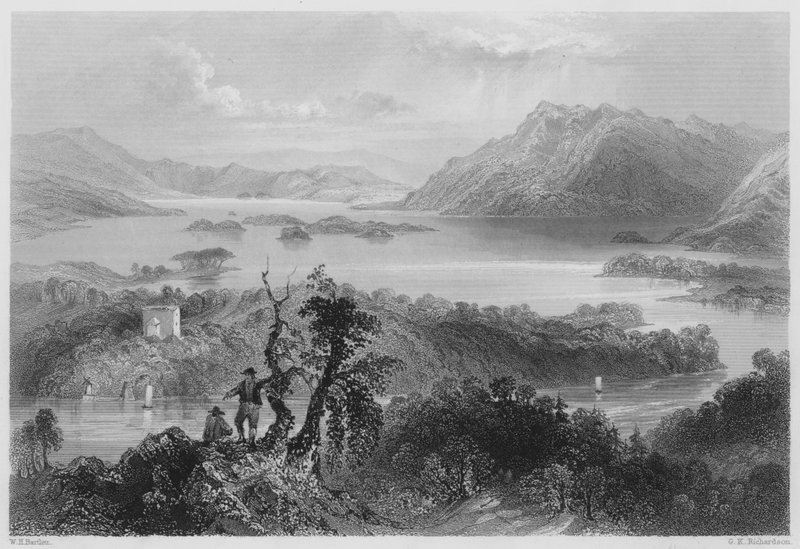 Hazlewood und Lough Gill, Sligo von William Henry (after) Bartlett
