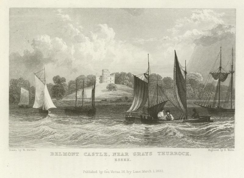 Belmont Castle, in der Nähe von Grays Thurrock, Essex von William Henry Bartlett