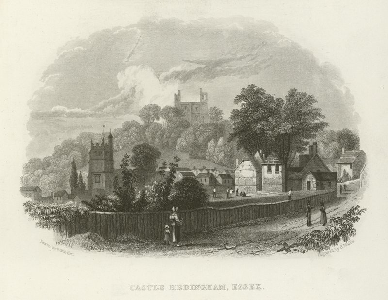 Schloss Hedingham, Essex von William Henry Bartlett