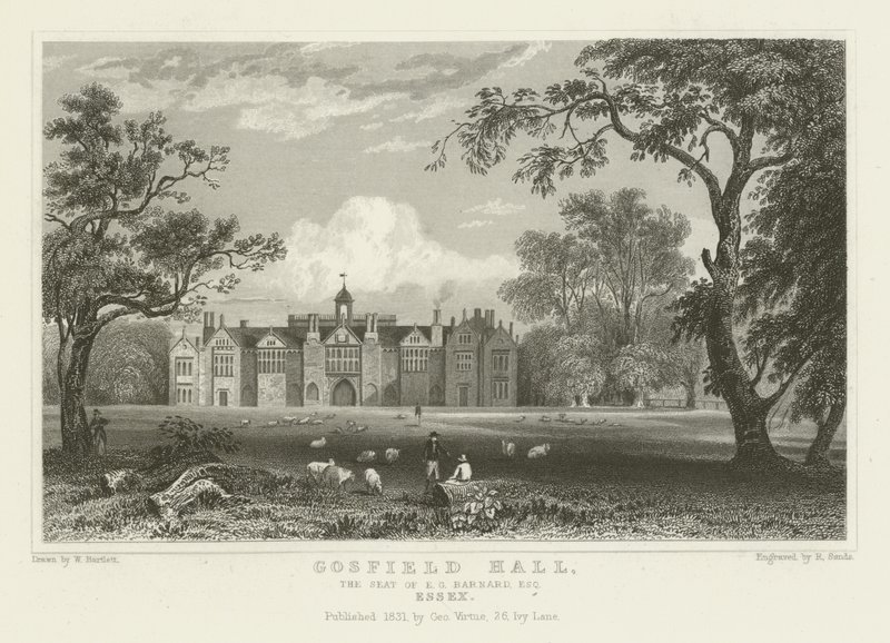 Gosfield Hall, der Sitz von E.G. Barnard, Esquire, Essex von William Henry Bartlett