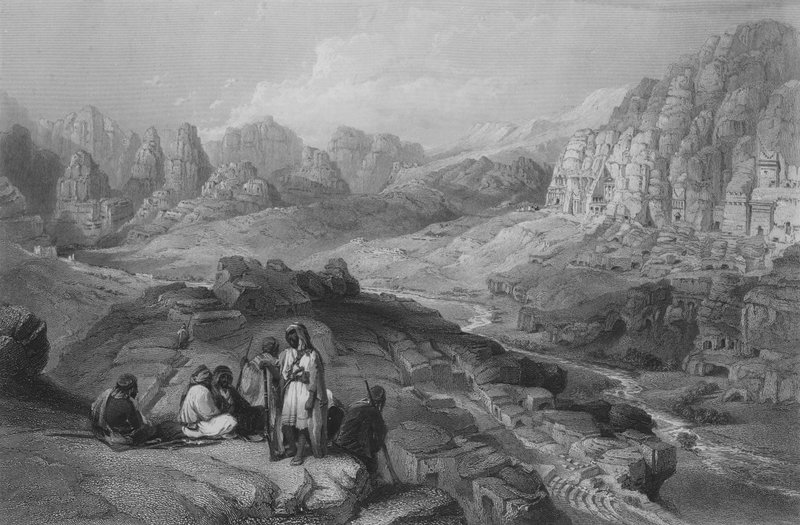 Petra, Standort der Stadt, Jeremia XLIX von William Henry Bartlett