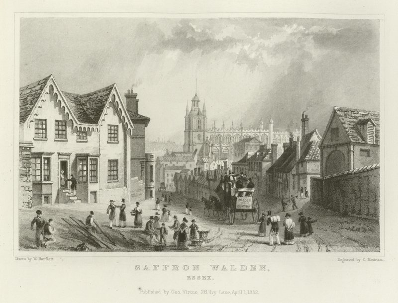 Saffron Walden, Essex von William Henry Bartlett