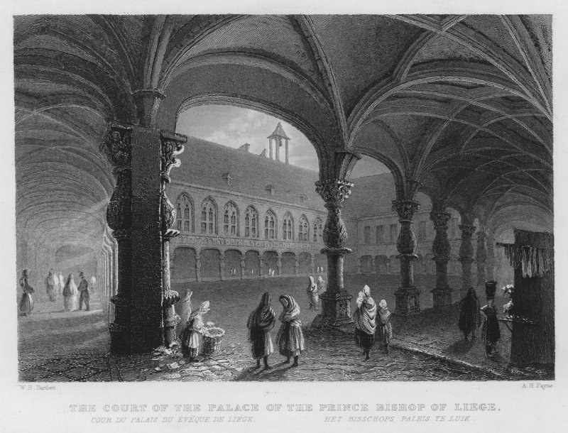 Der Hof des Palastes des Fürstbischofs von Lüttich von William Henry Bartlett