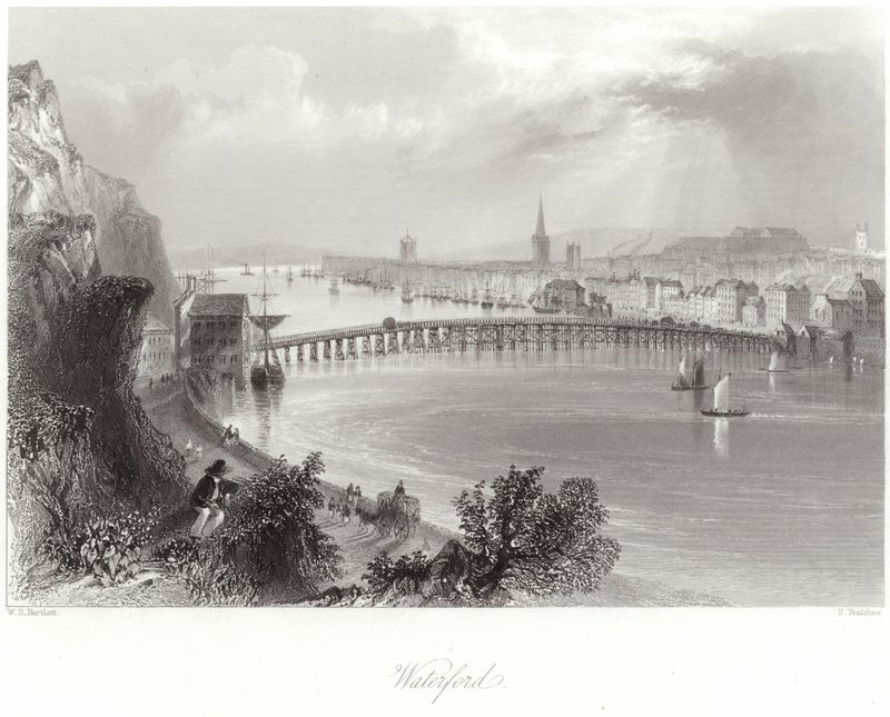 Waterford in der Grafschaft Waterford von William Henry Bartlett