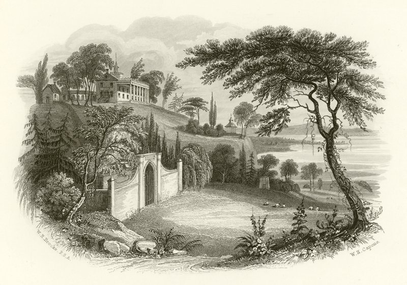 Residenz und Grab von Washington, Mount Vernon, am Potomac von William Henry Brooke