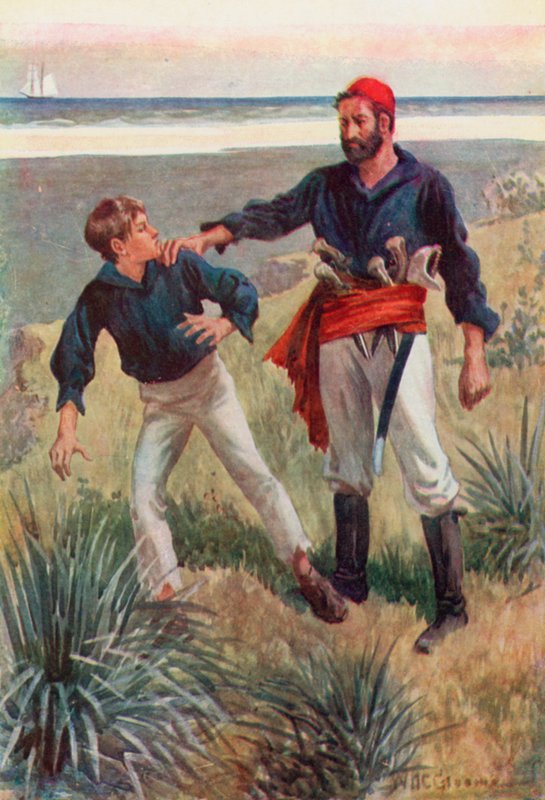 Eine schwere Hand packte meine Schulter und hielt sie wie in einem Schraubstock von William Henry Charles Groome