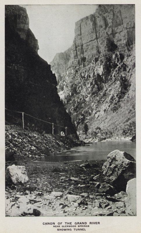 Canyons von Colorado: Canon des Grand River, nahe Glenwood Springs, Tunnelansicht von William Henry Jackson