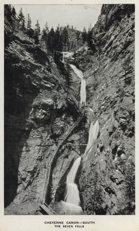 Canyons von Colorado: Cheyenne Canon, Süd, Die Sieben Wasserfälle von William Henry Jackson